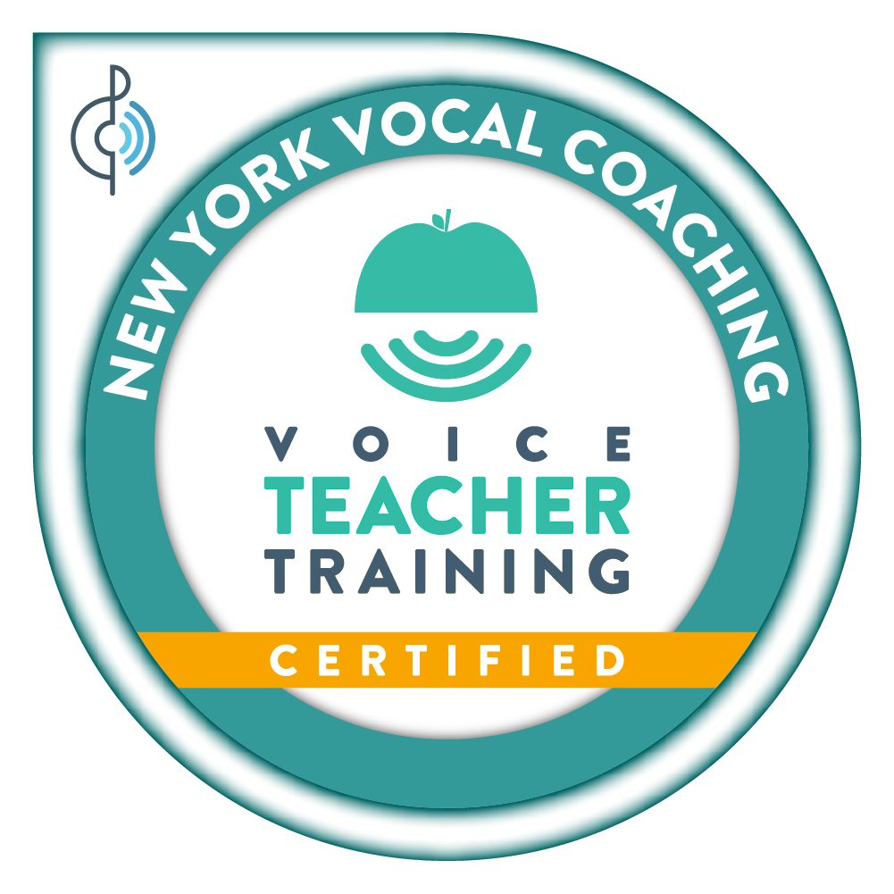 Mia's new york vocal coaching voice teaching training certification badge